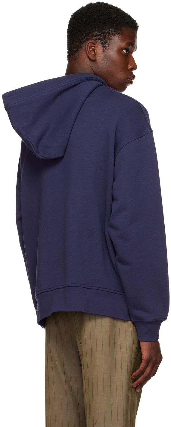 Vivienne Westwood Navy Orb Zip-Up Hoodie Vivienne Westwood