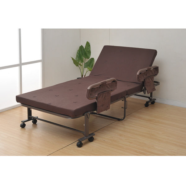 YAMAZEN 折りたたみベッド ダークブラウン 1台 （直送品） - アスクル