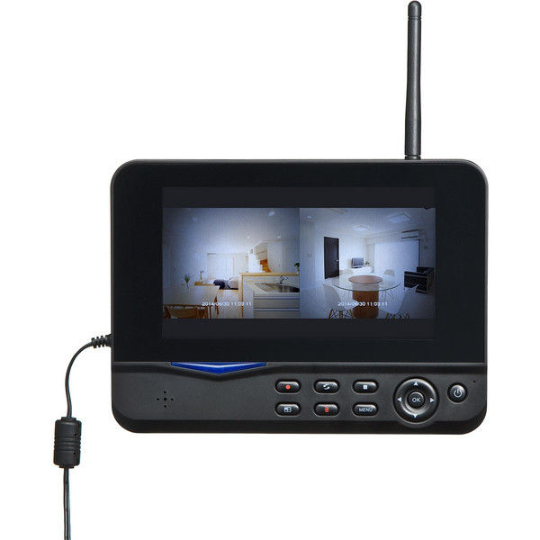 サンワダイレクト 防犯カメラ＆モニターセット（ワイヤレス・2台カメラ