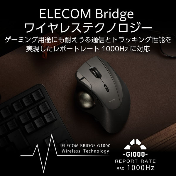 トラックボールマウス 有線/無線/Bluetooth 静音 チルトホイール 2年