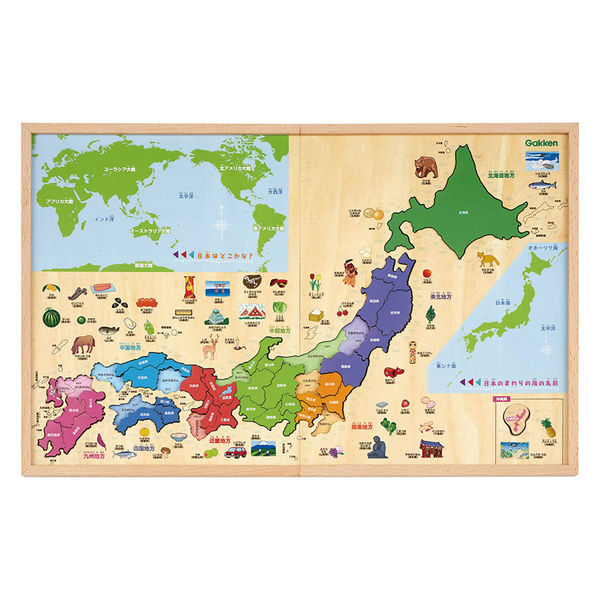 学研ステイフル 木製パズル日本地図 00363210 1個（直送品） - アスクル