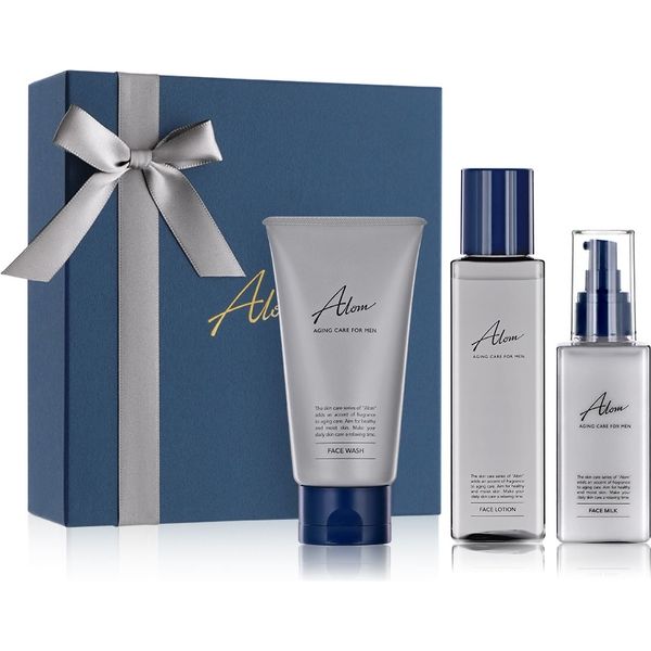 Alom メンズスキンケアセット （洗顔/化粧水/乳液） ギフト プレゼント