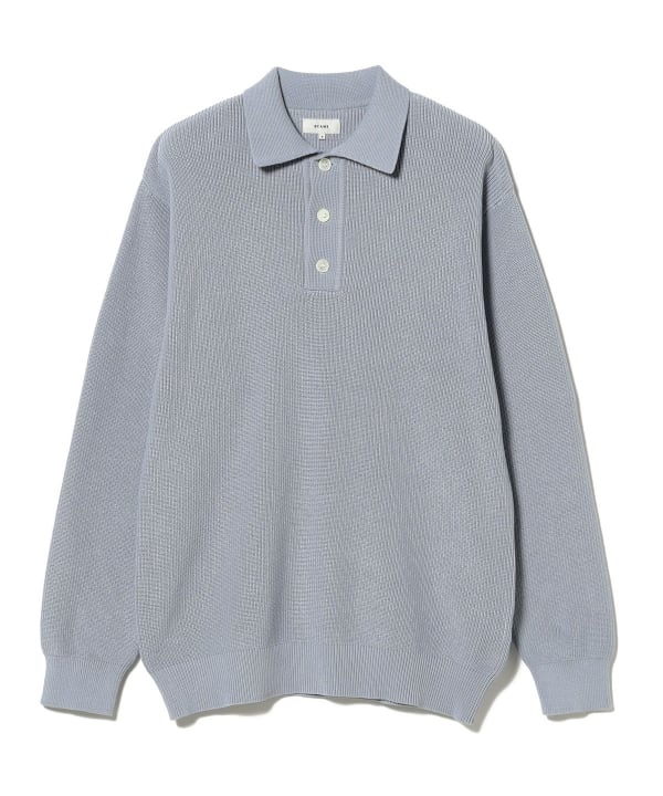 BEAMS 12 gauge rib knit polo shirt (shirts, blouses, BEAMS shirts