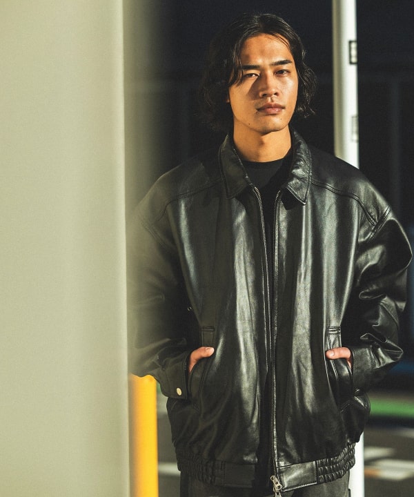 BEAMS寬BEAMS 4 口袋皮革夾克衫（Blouson Leather Blouson）在線發售