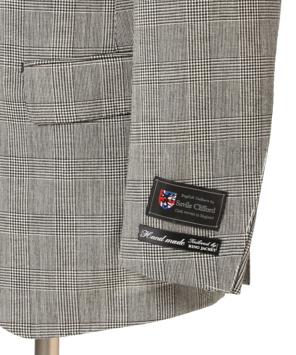 BEAMS F（ビームスF）Savile Clifford ウール グレンプレイド スーツ
