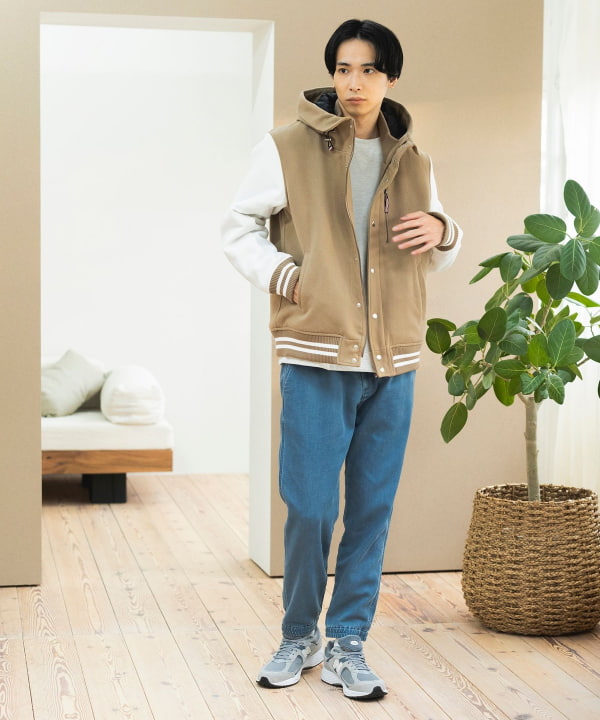 BEAMS HEART（ビームス ハート）メルトン フード スタジャン（ブルゾン