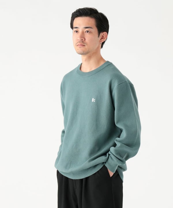 B:MING by BEAMS（ビーミング by ビームス）12ゲージ B刺繍 クルー