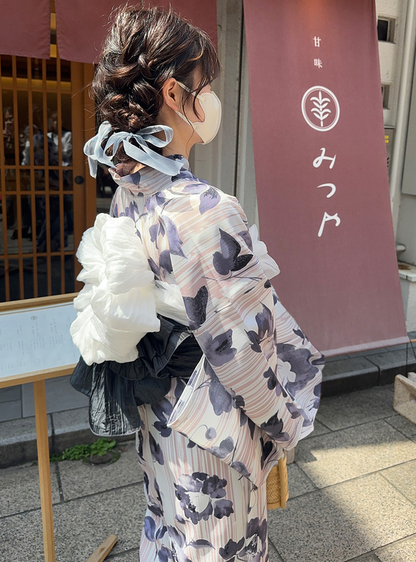 水彩花柄浴衣セット[gi1505] | レディースファッション通販のグレイル