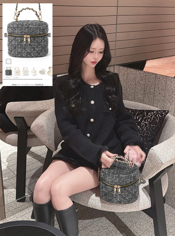 2Wayツイードバニティバッグ[dd481a] | レディースファッション通販の