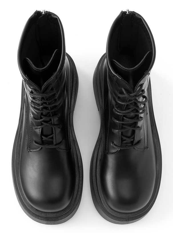 レースアップレザーショートブーツ[fa077] | レディースファッション