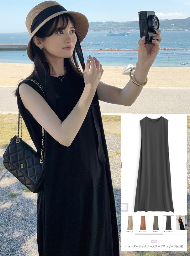 ショルダータックノースリーブワンピース[sr18] | レディース