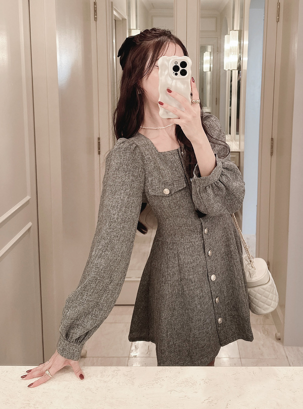 ツイードフレアミニワンピース[tg668] | レディースファッション通販の