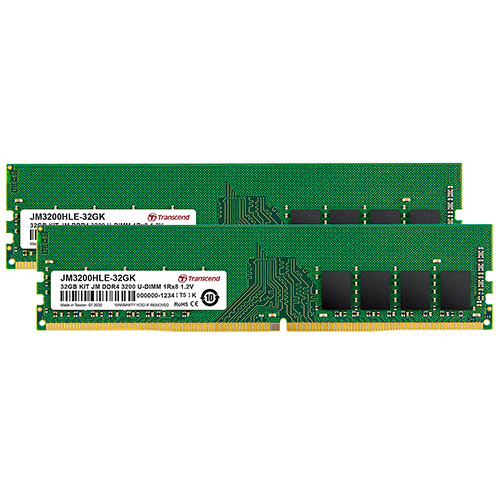 デスクトップ用メモリ Transcend 16GB 2枚セット DDR4 3200 U-DIMM