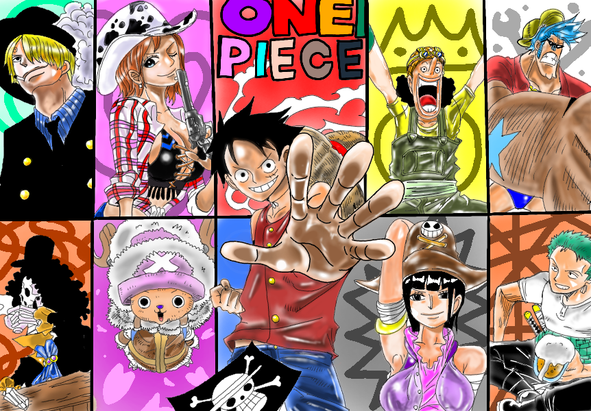 壱松作『麦わら一味 二年前描いてみた！』 - ibisPaint