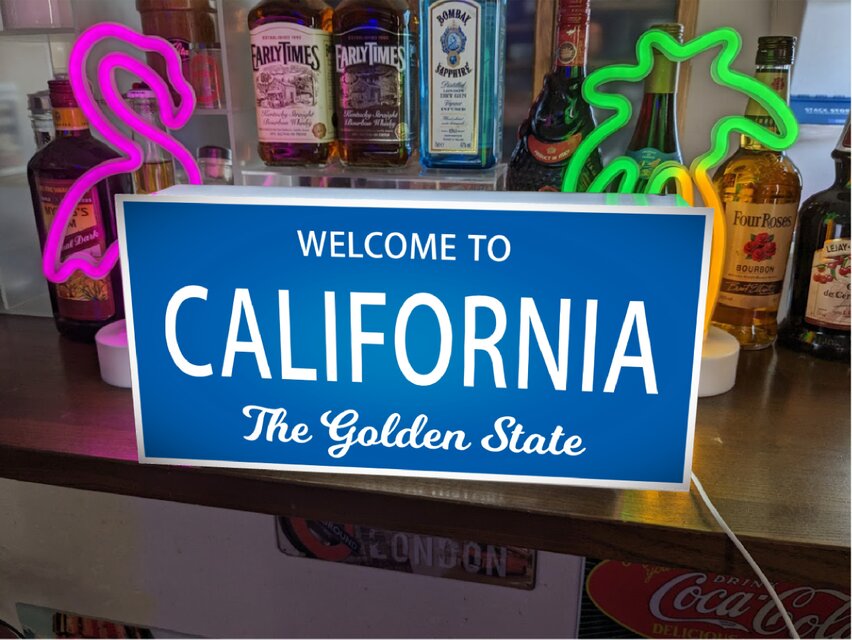 オーダー無料】カリフォルニア ロードサイン 標識 ロサンゼルス 店舗