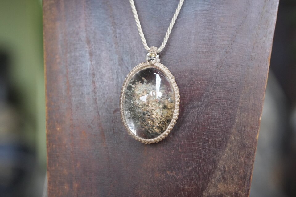 静寂の結晶 ガーデンクォーツ マクラメネックレス 1850 | iichi 日々の