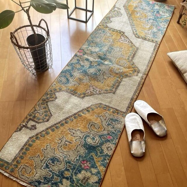 55×193 アヴァノスラグ ロングランナーラグ トルコヴィンテージラグ