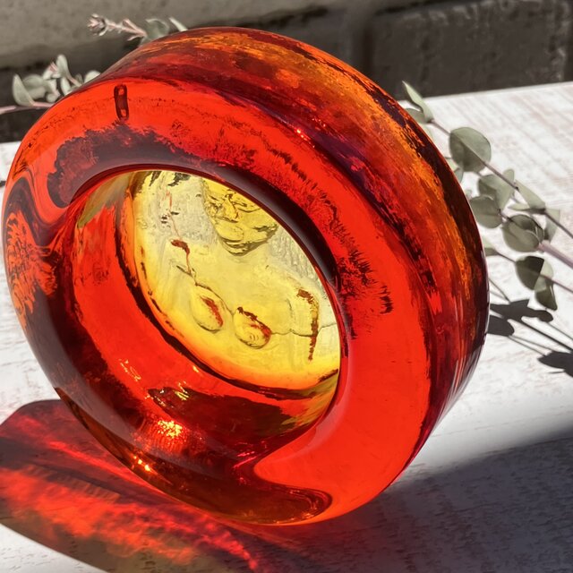 北欧＊エリック・ホグラン／鮮やかな赤のアッシュトレイ/ヴィンテージ