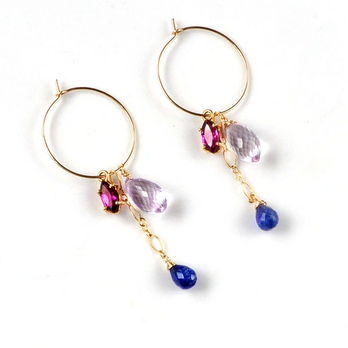 438 14kgf宝石質ビアクォーツ・クリスタル・アメトリンのチャーム他