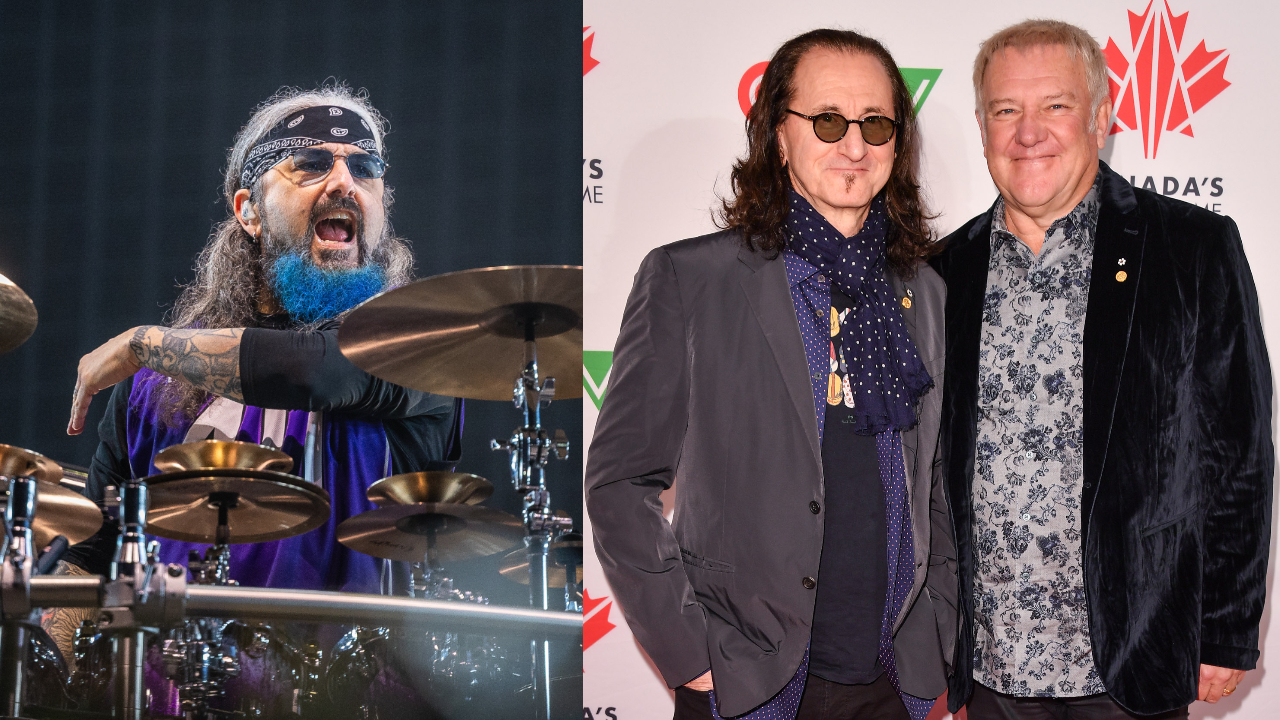 Watch Mike Portnoy pay tribute to Rush's Neil Peart… on a tiny