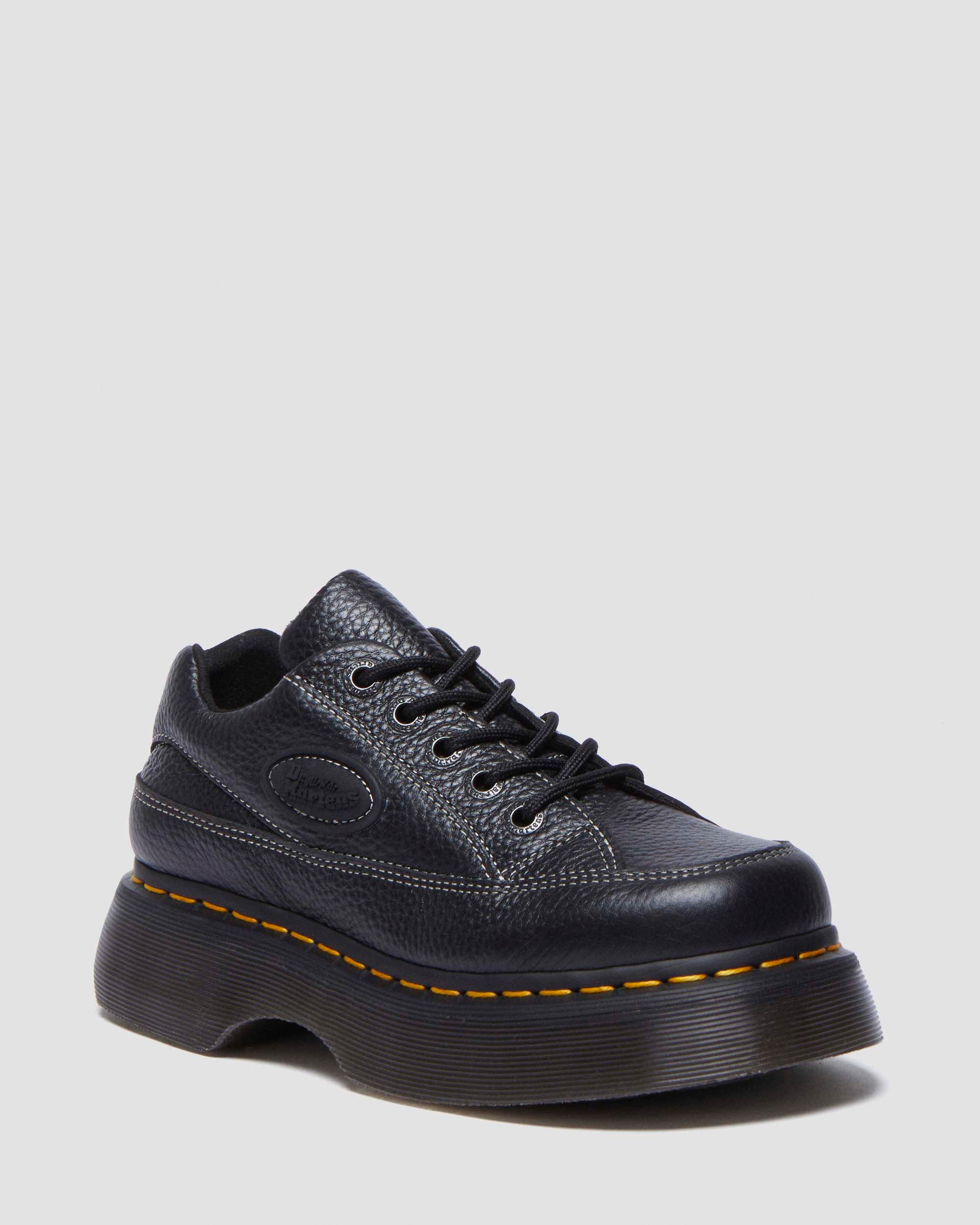 Buzz 5-eye milled nappa leather shoes in Black | Dr. Martens
