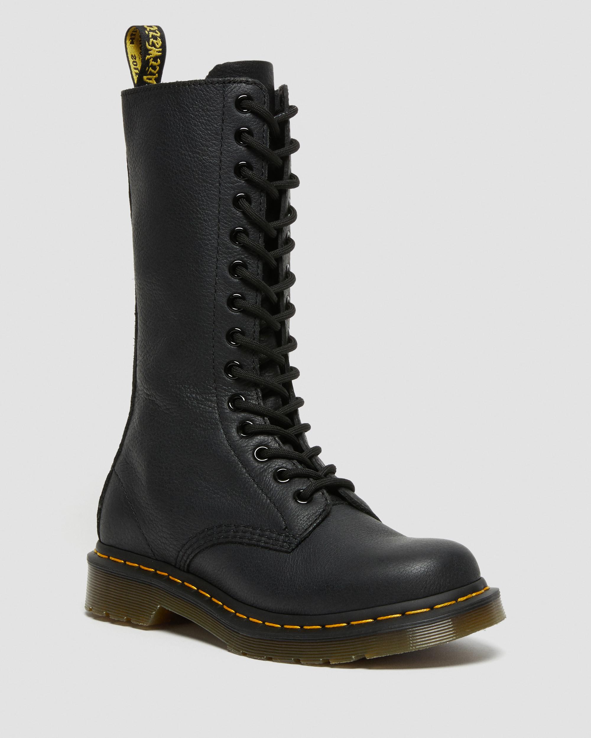 1B99 Virginia Leather Mid Calf Boots in Black | Dr. Martens