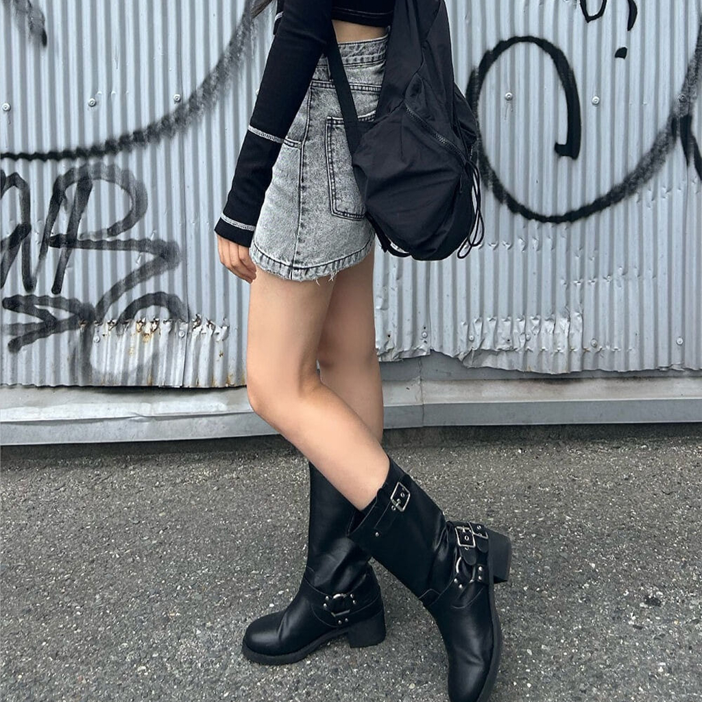 バックルバイカーブーツ | ファッション通販サイト NUGU