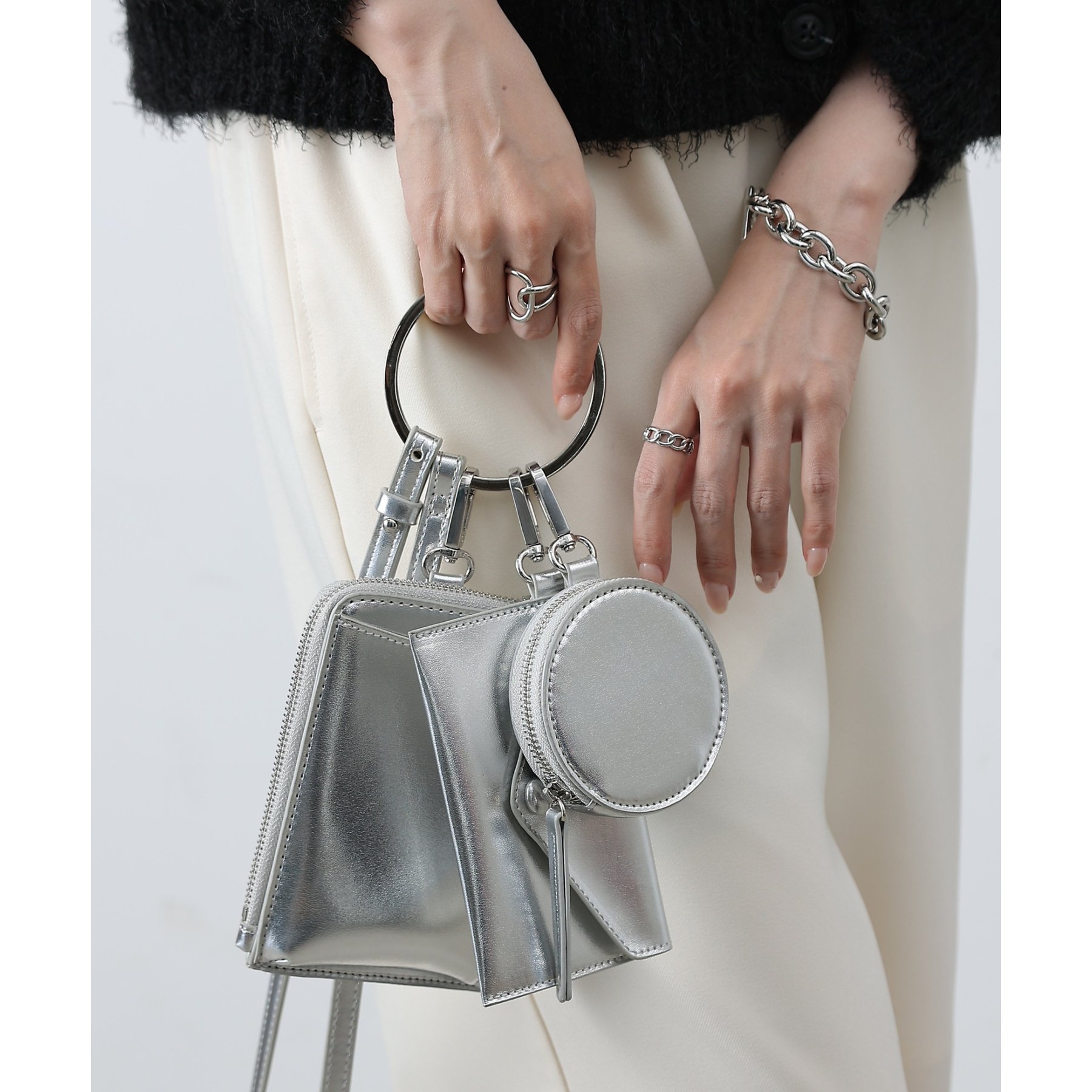 着用動画あり】3連ショルダーバッグ/スマホショルダー/スマホポーチ