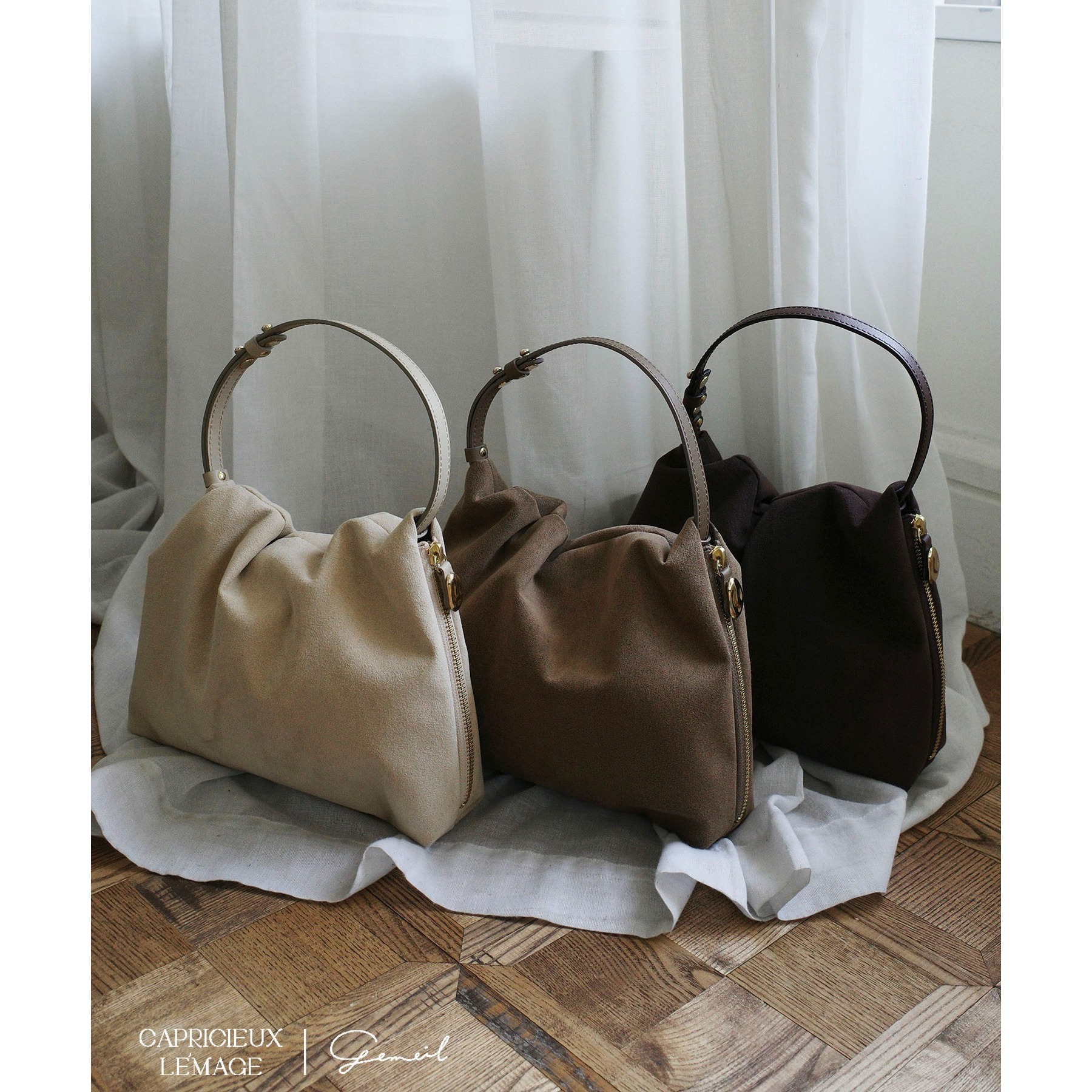 LE'MAGE×gemeilコラボ】スエードワンハンドルバッグ | ファッション