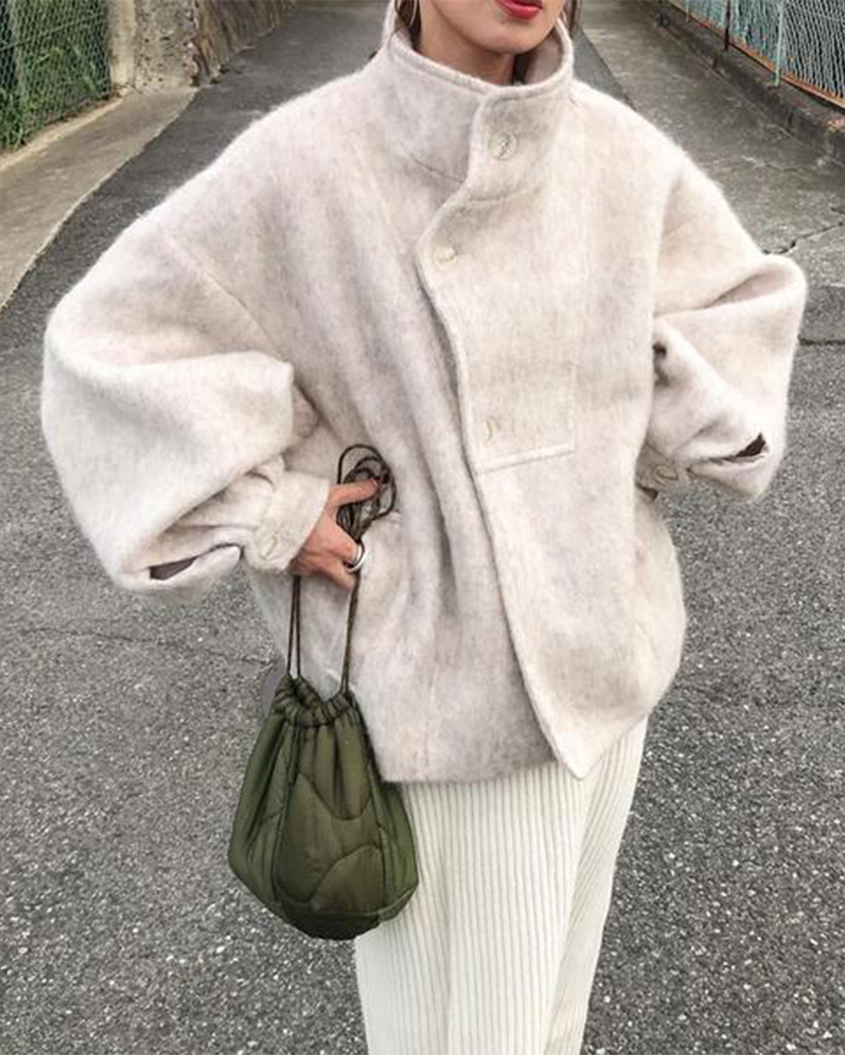 21回再販](ORIGINAL) モヘアライクハーフジャケット | ファッション