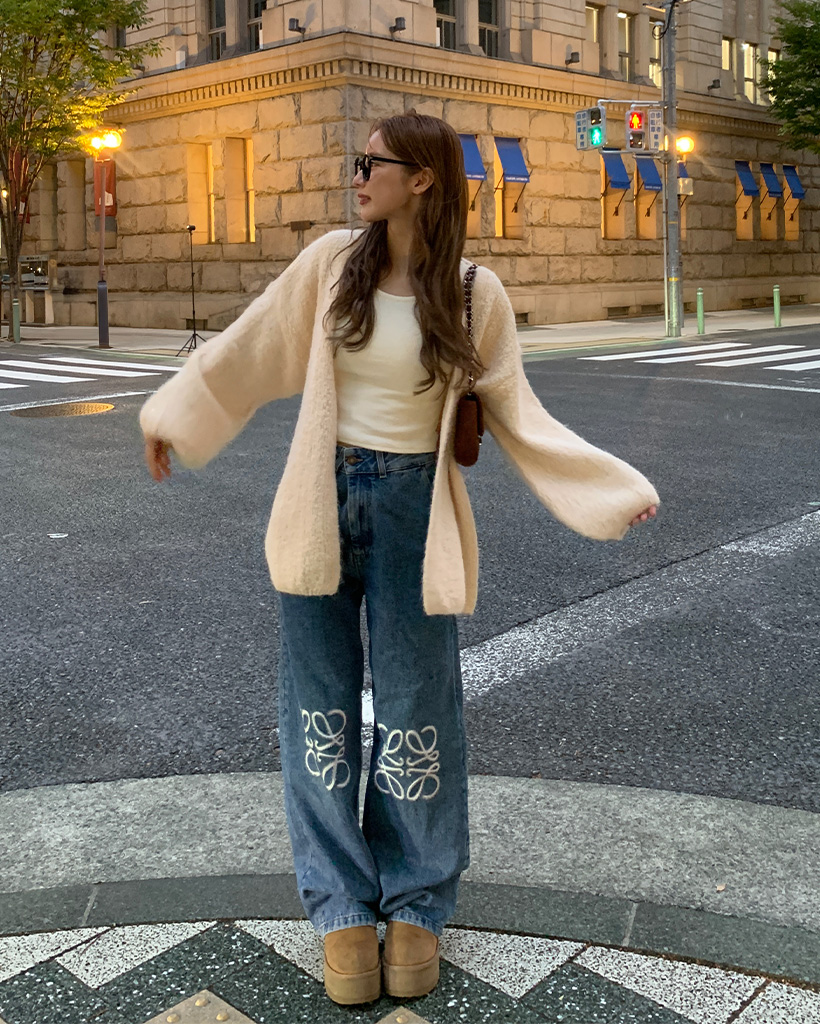 バルーンオープンオーバーサイズカーディガン | ファッション通販