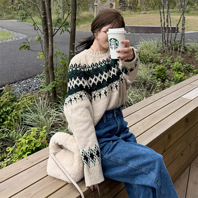ノルディック柄ニット | ファッション通販サイト NUGU