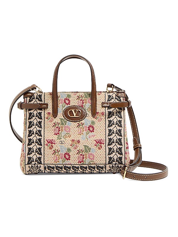 Valentino Garavani Antibes Small Jacquard and Karung Fabric