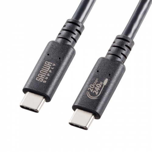 KU-20GCCPE10【USB20Gbps（USB4 Gen2×2）Type-C ケーブル】USB Type-C