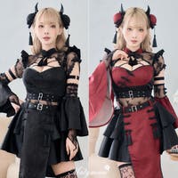 パフスリーブデニムドールメイド《ハロウィンコスプレ9点セット