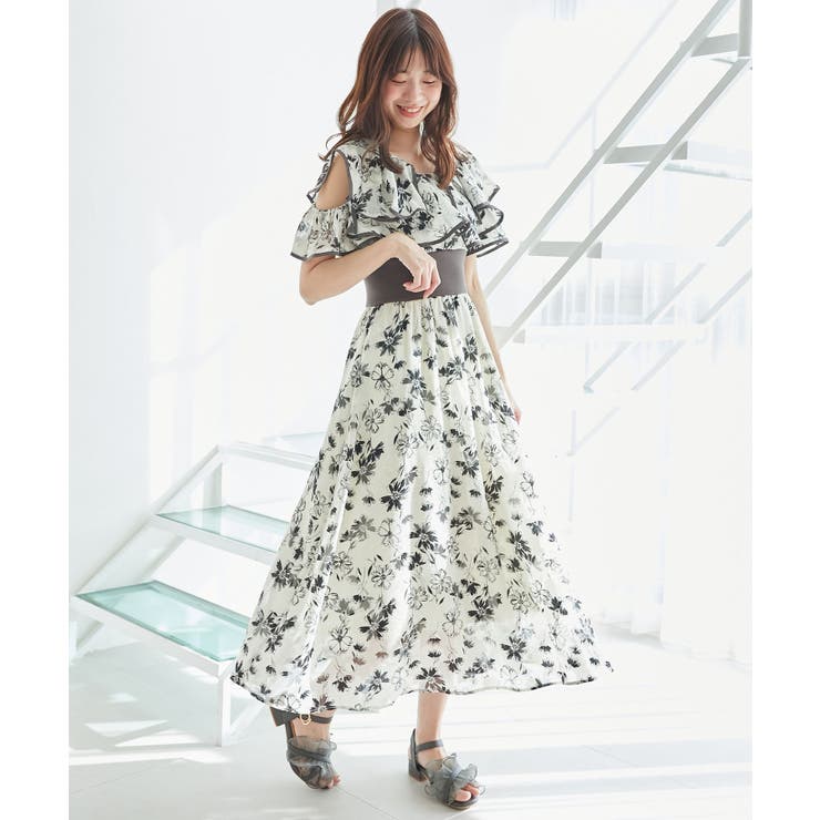 ダブルカラーコルセットワンピース[品番：CTYW0003354]｜MAJESTIC