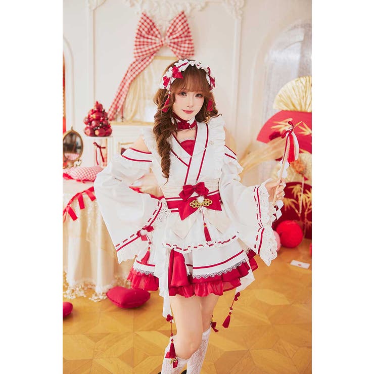 ホワイトフリリー巫女ドール[品番：MYMT0001116]｜Malymoon （マリー