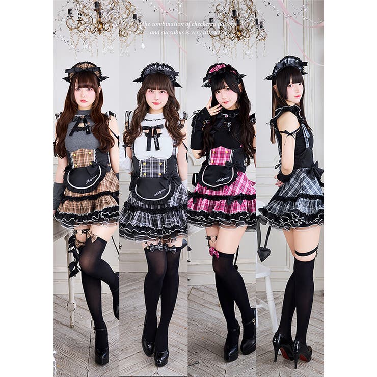 きゅるりんってしてみて着用】ガーリーロックサキュバスメイド