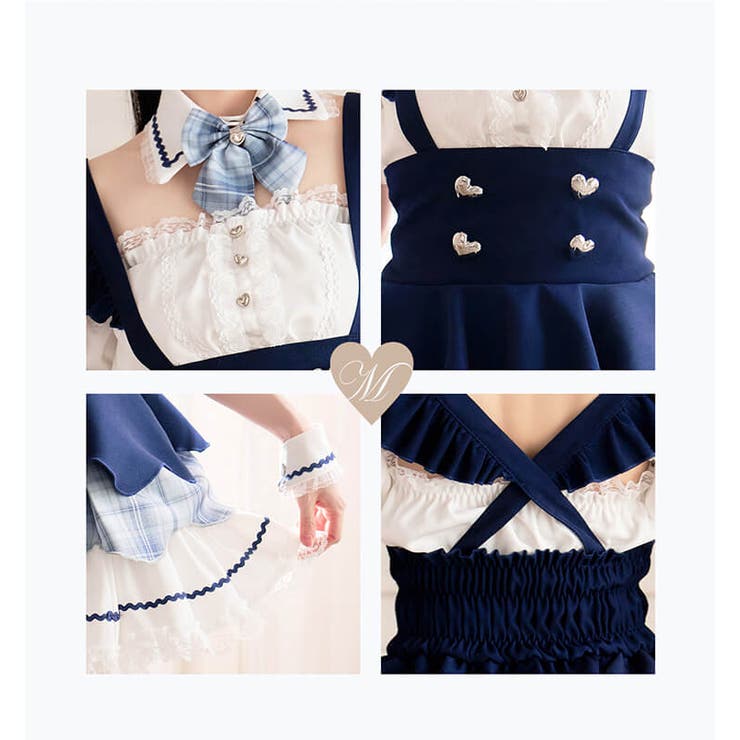 藤咲凪着用】ロイヤルブルーヒロインメイド《オリジナルコスプレ10点