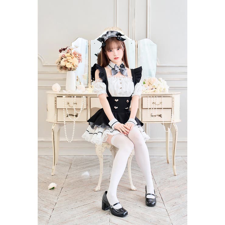 藤咲凪着用】ロイヤルブラックヒロインメイド《オリジナルコスプレ10点