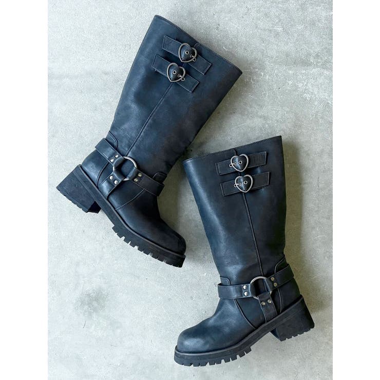 ハートバックルエンジニアブーツ[品番：MKSW0065043]｜CALNAMUR