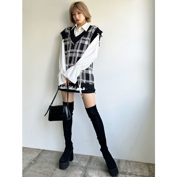 スクエアフィットロングブーツ[品番：MKSW0052685]｜EMODA（エモダ）の