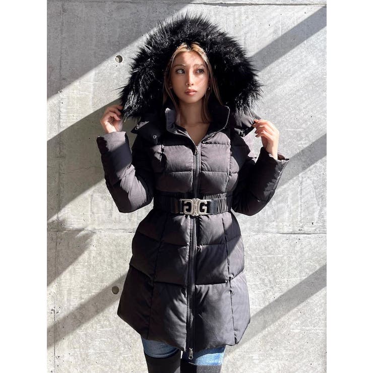 SymmetryGYDAベルト付きロングダウンコート[品番：MKSW0053601]｜GYDA