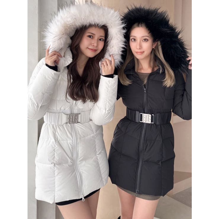 GYGYベルト付きロングダウンコート[品番：MKSW0060199]｜GYDA