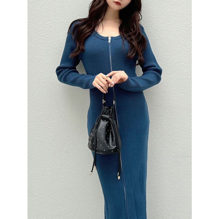 フロントジップニットワンピース[品番：MKSW0059911]｜RESEXXY