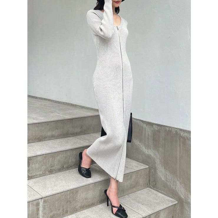 フロントジップニットワンピース[品番：MKSW0059911]｜RESEXXY