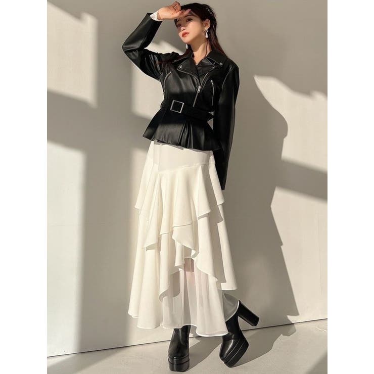 ペプラムライダースジャケット[品番：MKSW0062246]｜RESEXXY