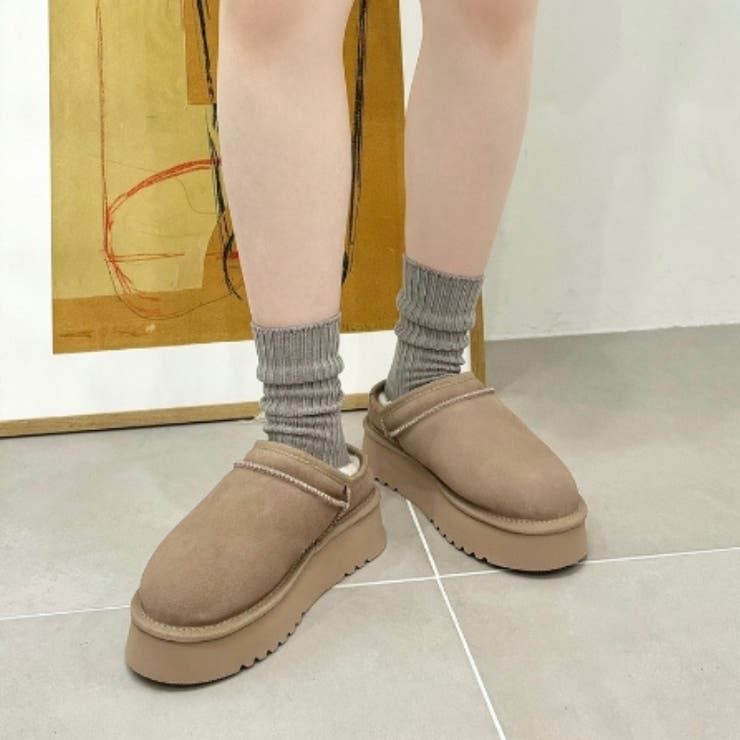 厚底ムートンスリッポンシューズ/41320[品番：ORTS0008845]｜ORiental