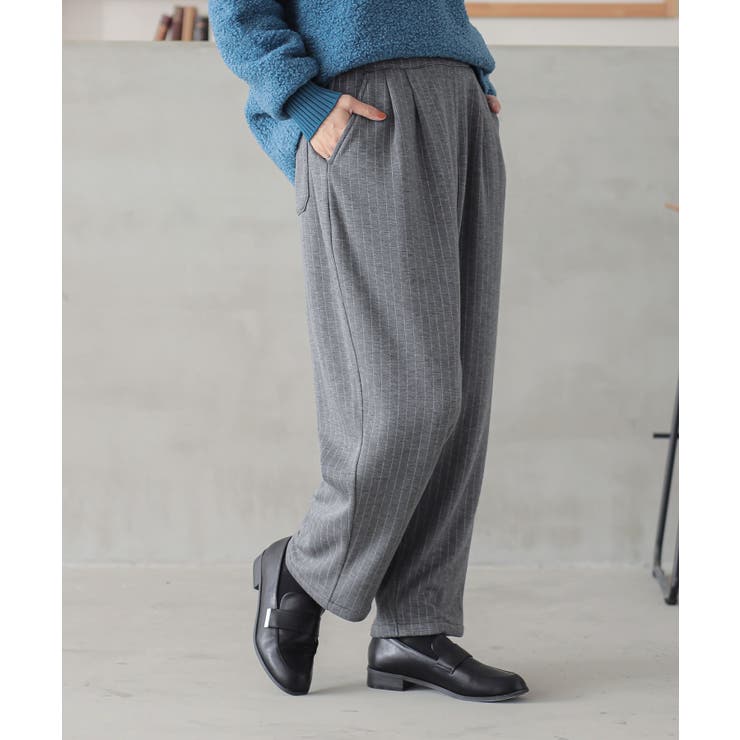 n'OrLABEL裏シャギーピンストライプパンツ [品番：MITW0017678