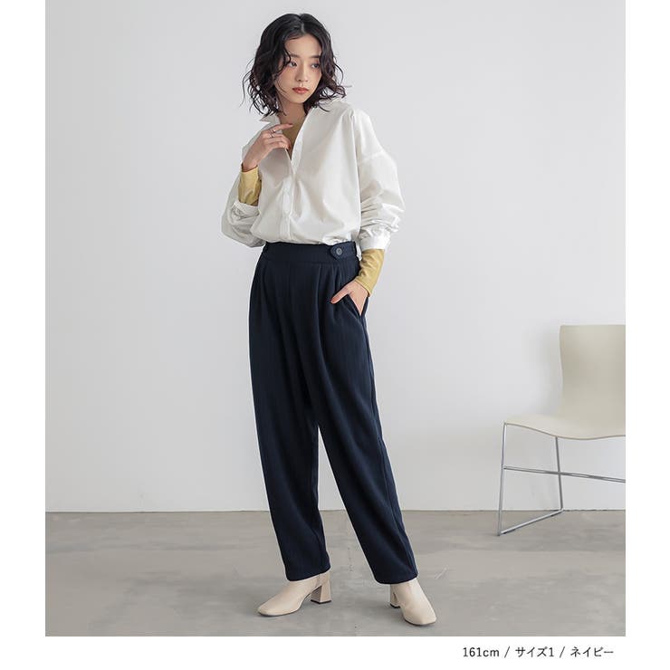 n'OrLABEL裏シャギーピンストライプパンツ [品番：MITW0017678